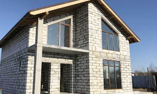 Проект двухэтажного дома из пеноблоков в Боровичах - UpHouse от 3633 рублей