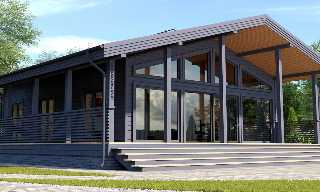 Проекты одноэтажных каркасных домов на заказ в Боровичах | UpHouse от 3633 рублей