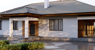 Одноэтажный дом 200 кв.м. с террасой и гаражом в Боровичах - UpHouse от 134914 руб.