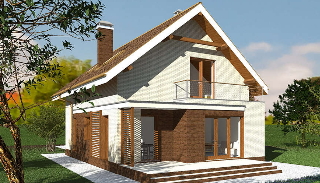 Проект дома 10 на 10 с мансардой в Боровичах - UpHouse от 311340 рублей