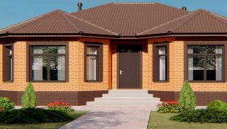Проект одноэтажного дома с 3 спальнямиот 311340 рублей - UpHouse | Боровичи