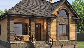 Проекты одноэтажных домов из кирпича | UpHouse - Боровичи от 3633 рублей