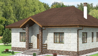 Проекты одноэтажных домов с котельной в Боровичах - UpHouse от 311340 рублей