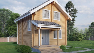 Проекты бань с террасой и комнатой отдыха в Боровичах - UpHouse от 3633 рублей